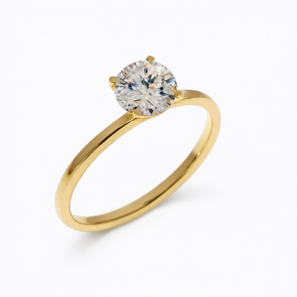 Lab-Grown solitair ring 0.70crt